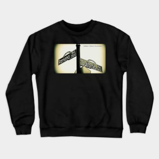 Ramona Boulevard & California Avenue, El Monte, California by Mistah Wilson Crewneck Sweatshirt